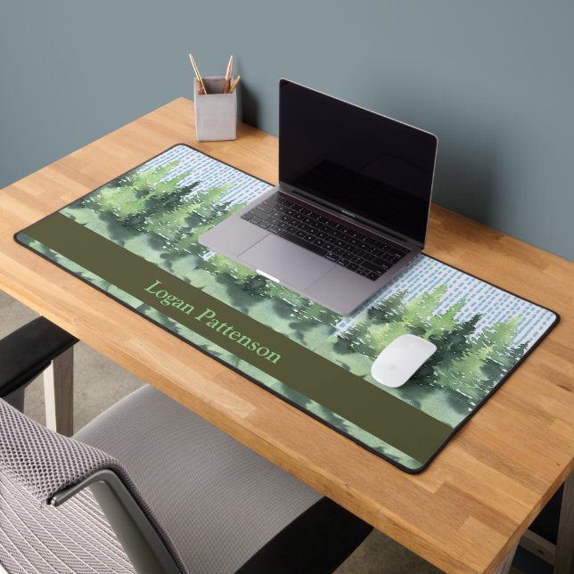 Tapis de bureau avec épinettes vertes (Bureau 2)