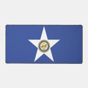 Tapis de bureau avec le drapeau de la ville de Hou