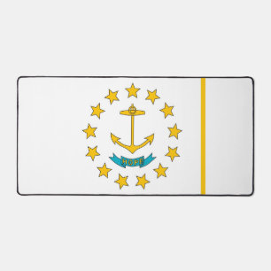 Tapis de bureau avec le drapeau de Rhode Island, É