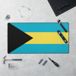 Tapis de bureau avec le drapeau des Bahamas