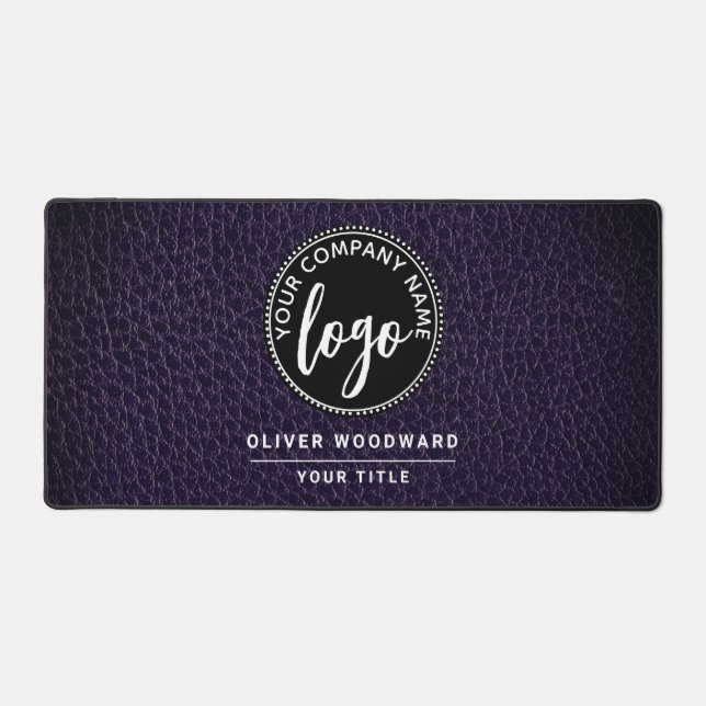 Tapis de bureau avec nom de logo d'entreprise (Recto)