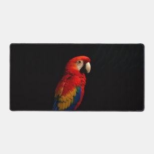 Tapis de bureau avec perroquet écarlate