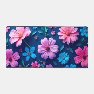 Tapis de bureau avec un ensemble de fleurs