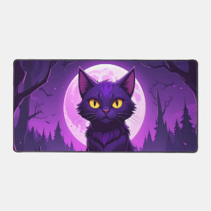 Tapis de bureau Chat Lune Mystique