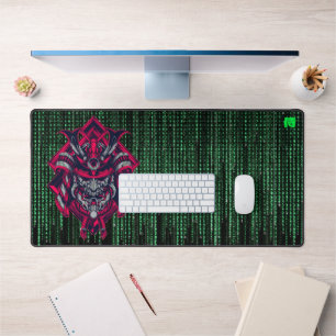 Tapis de bureau Cyberpunk Samurai Matrix