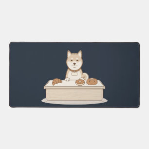 Tapis de bureau de boulangerie Shiba Inu Kawaii -