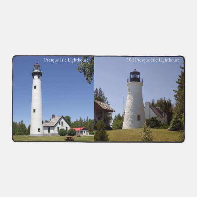 Tapis de bureau des phares Presque Isle (Recto)