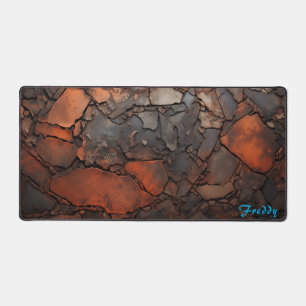 Tapis de bureau d'image en fer rouillé personnalis