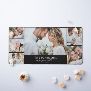 Tapis de bureau en collage de photos de mariage