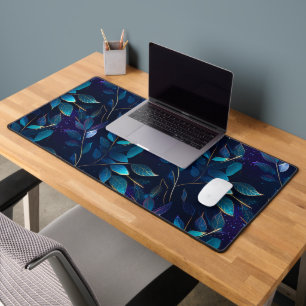 Tapis de bureau Feuille bleu brillant