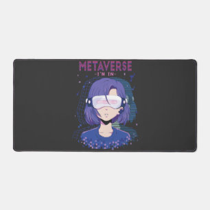 Tapis de bureau fille anime lunettes de réalité vi