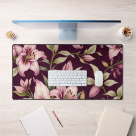 Tapis de bureau fleur pourpre