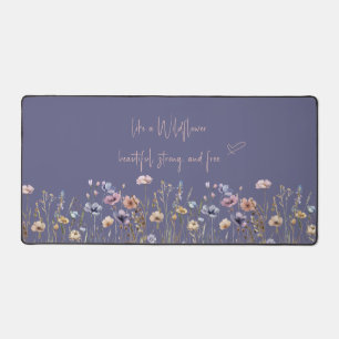 Tapis de bureau fleur sauvage aquarelle coloré