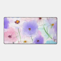 Tapis de bureau floral aquarelle pastel