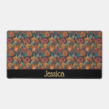 Tapis de bureau floral personnalisé