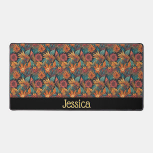 Tapis de bureau floral personnalisé