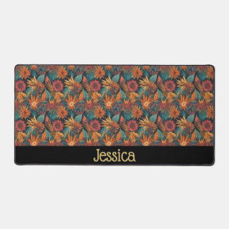 Tapis de bureau floral personnalisé