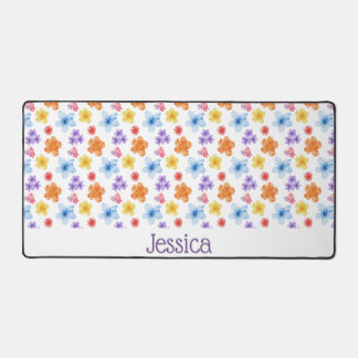 Tapis de bureau floral personnalisé