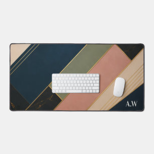 Tapis de bureau géométrique de luxe personnalisé
