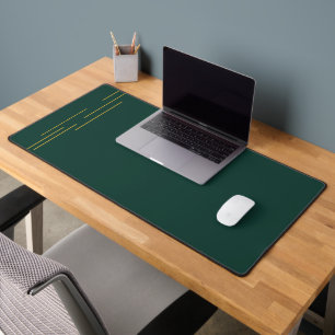 Tapis de bureau géométrique or vert émeraude
