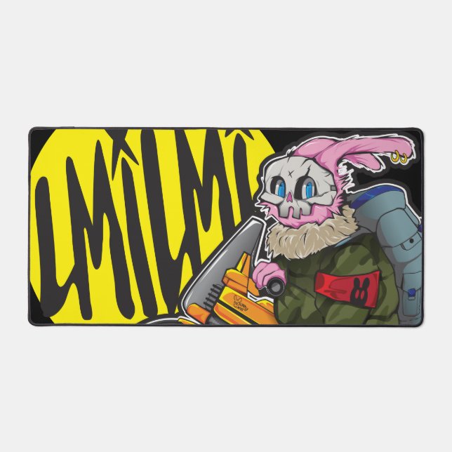 Tapis de bureau lapin (Recto)