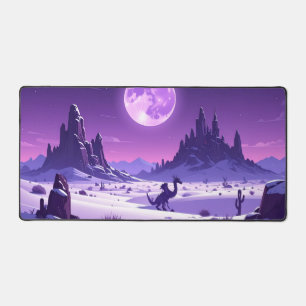 Tapis de bureau Lunar Wyrm – Dragon Violet sous la
