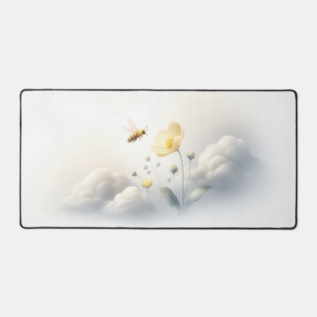 Tapis de bureau Minimal Bee & Clouds (Recto)