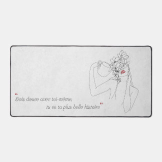Tapis de bureau minimaliste citation