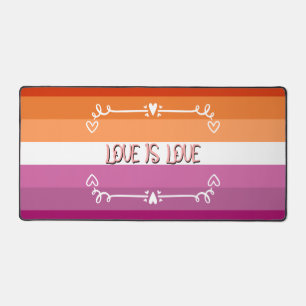 Tapis de bureau Mois de la fierté Love is Love