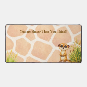 Tapis de Bureau Motivationnel Surikat Adorable Per