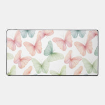 Tapis de bureau Papillon Pastel