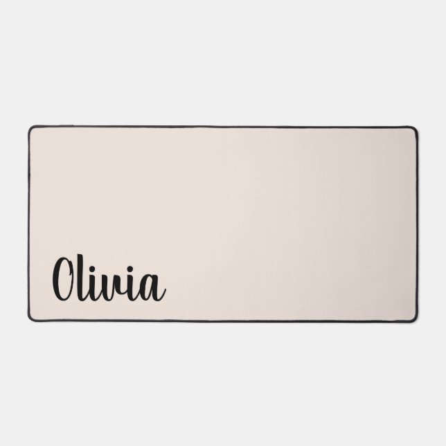 Tapis de bureau personnalisé avec nom | Panier de  (Recto)