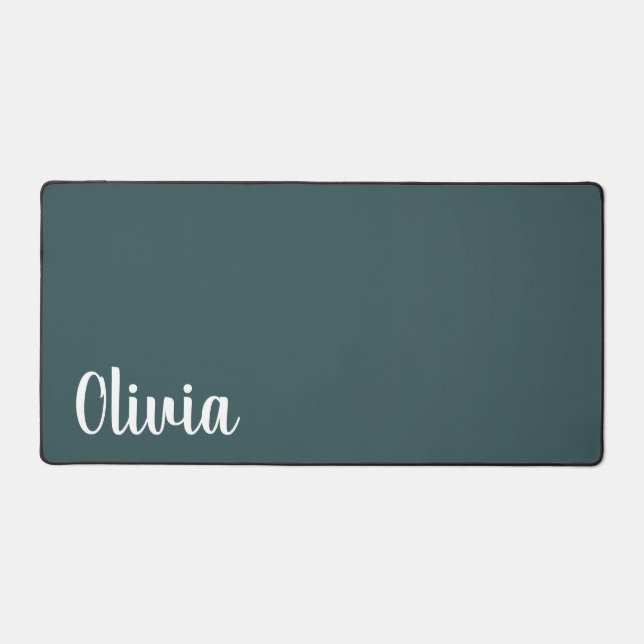 Tapis de bureau personnalisé avec nom | Panier de  (Recto)