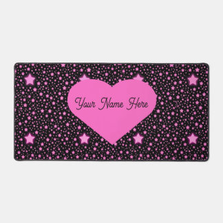 Tapis de bureau personnalisé Cœur Nuit Étoilée