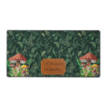 Tapis de bureau personnalisé Forêt de champignons