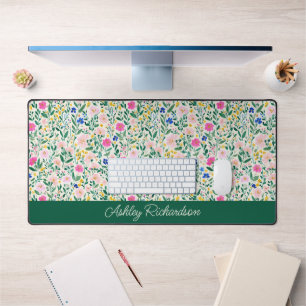 Tapis de bureau personnalisé pour jardin floral