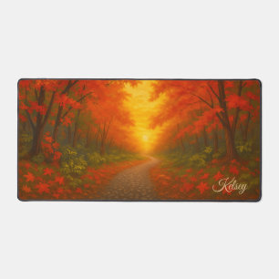 Tapis de bureau personnalisé pour l'automne Déco