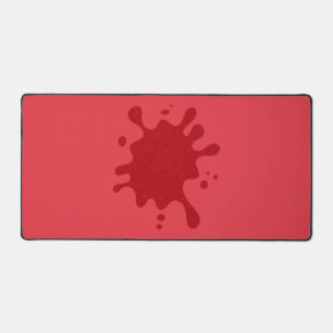Tapis de bureau personnalisé rouge sur encre rouge