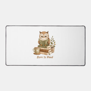 Tapis de bureau pour amoureux des livres de chouet