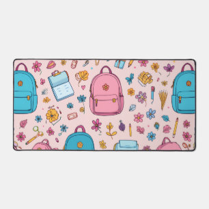 Tapis de bureau pour enseignante rose, Tapis de bu