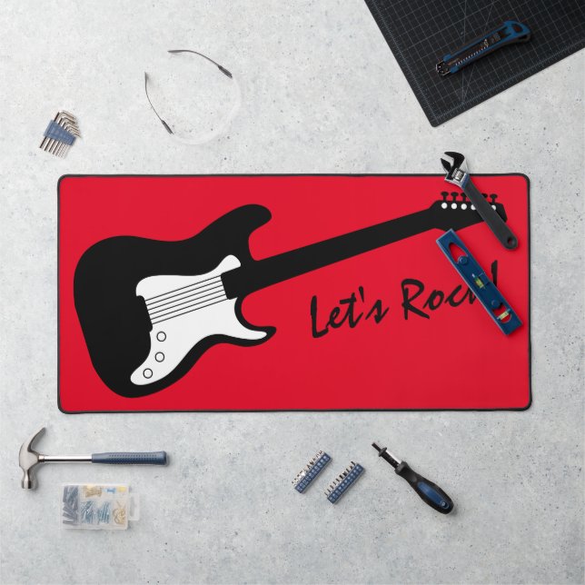Tapis de bureau pour guitariste (Poste de travail)