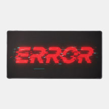 Tapis de bureau prolongé esthétique "ERREUR" Glitc