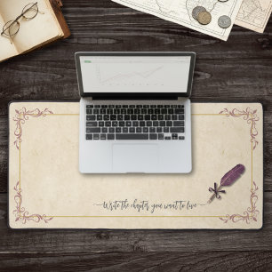Tapis de bureau romantique rose poussiéreux littér