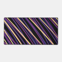Tapis de bureau Vagues Diagonales Violettes et Dor