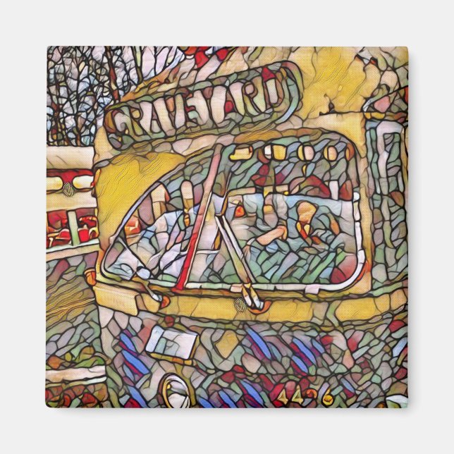 Tapis de cimetière de la PCC Aimant en verre (Devant)