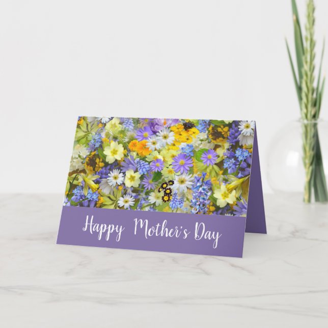 Tapis de fleurs Carte de vacances Fête des mères (Devant)