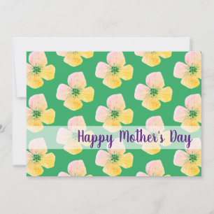 Tapis de fleurs Carte de vacances plat