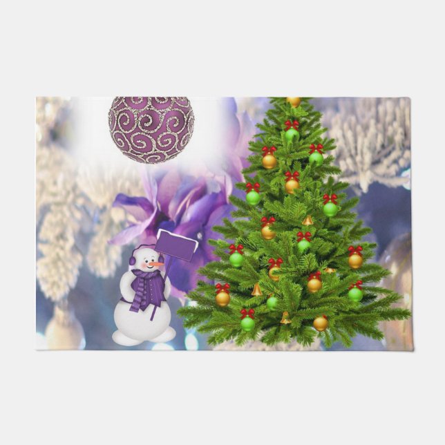 Tapis de Noël, Bonhomme de neige (Devant)