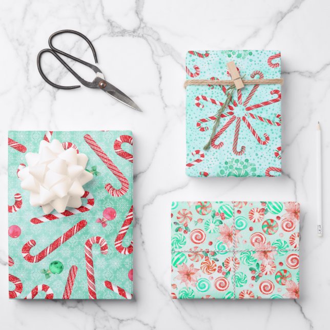 Tapis de Noël Envelopper les feuilles de papier (Recto)