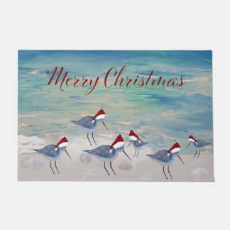 Tapis de Noël Santa bécasseaux côtier